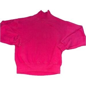 Vintage Russell Athletic High Cotton Turtleneck Pullover Sweatshirt 90s Red M